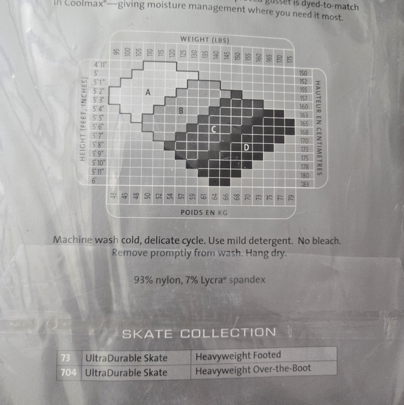 Ice Skating Danskin Dancewear Womens Heavyweight Footed Figure Skating Tights - Picture 5 of 5